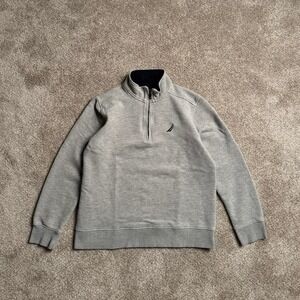 NAUTICA HEATHER GREY QUARTER ZIP